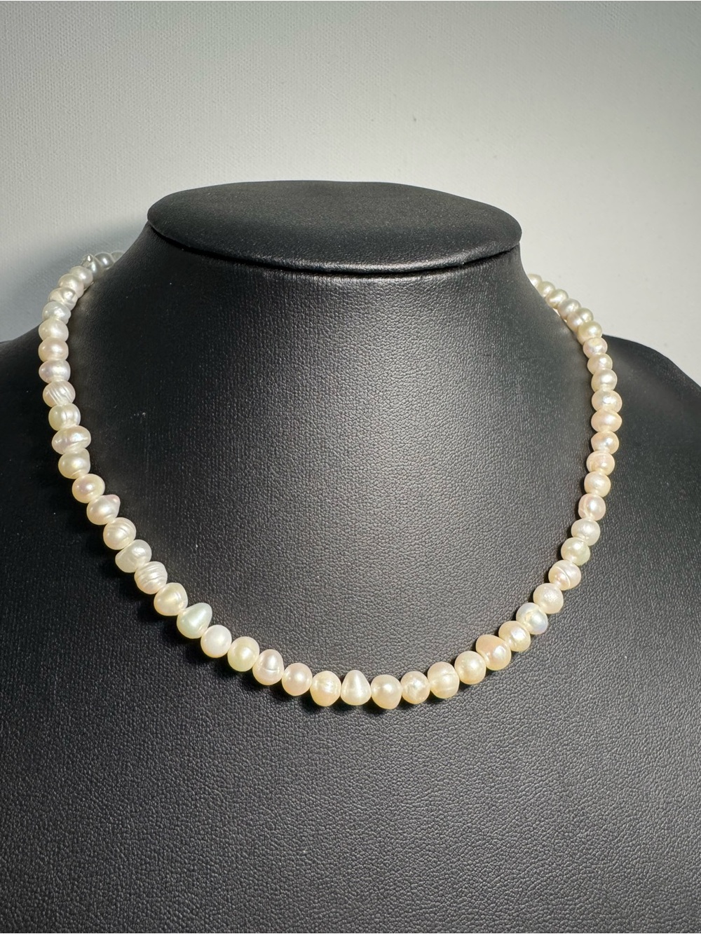 Classic Freshwater Pearl Strand Necklace - Cream Pearls